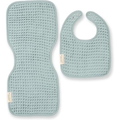 Bella Tunno Baby Bibs and Burp Cloths Set, Fog