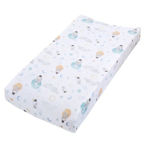 Space Print Cotton Muslin Changing Pad Cover | aden + anais
