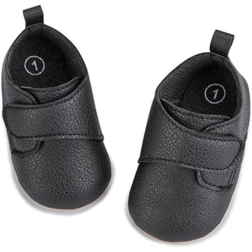 HsdsBebe Baby Boys Girls Oxford Shoes PU Leather Soft Rubber Sole Sneakers Anti-Slip Toddler Ankle Boots Infant Walking Shoes Moccasins