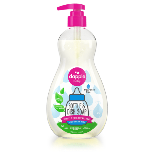 Dapple Baby Bottle and Dish Soap for Baby Products, Fragrance-Free Liquid Soap, 16.9 fl oz