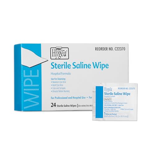 Hygea C22370 Sterile Saline Wipe, 6" x 4", 24/bx
