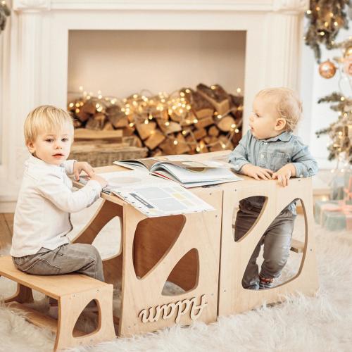 Christmas gift for 1 year old - Montessori Kitchen Tower - Convertible Learning helper - Personalize toddler chair - Montessori furniture