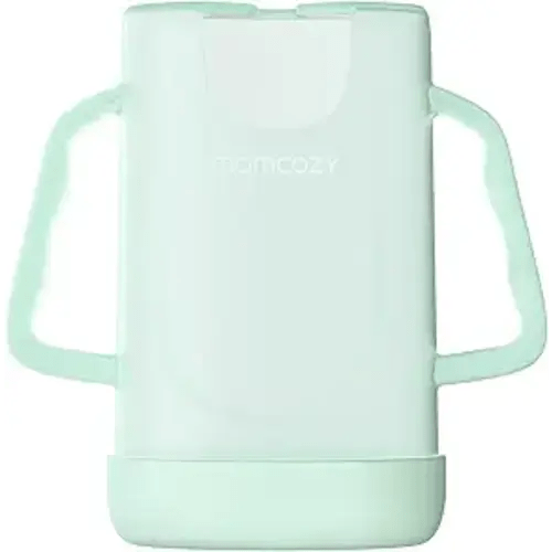 Momcozy Baby Pouch Holder No Squeeze, Baby Food & Juice Box Holder, Mess-Free, Easy Grip for Self-Feeding, BPA-Free & DEHP-Free, Must-Have for Babies, Green