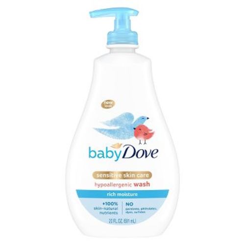 Baby Dove Rich Moisture Baby Wash & Shampoo, Hypoallergenic and Tear-Free - 20 fl oz