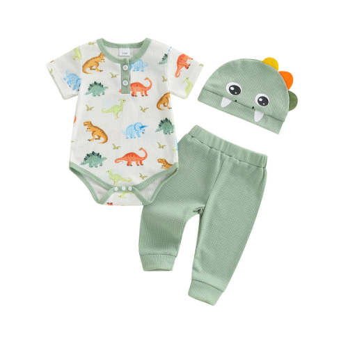 BABY DINO Outfit with Beanie - Hazel & Bo