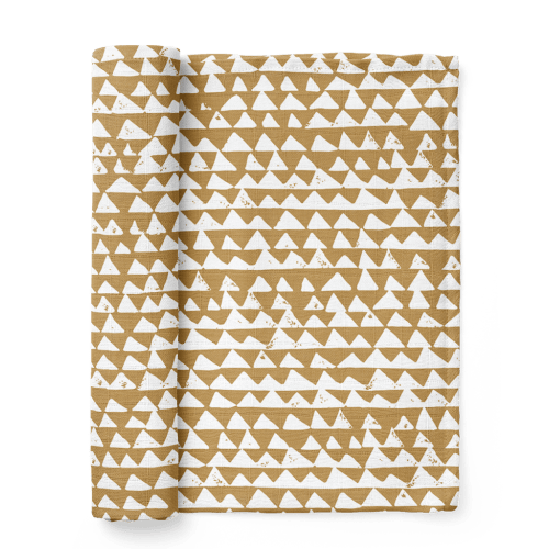 Checkered Mountains Honey Gold Swaddle – Mini Wander