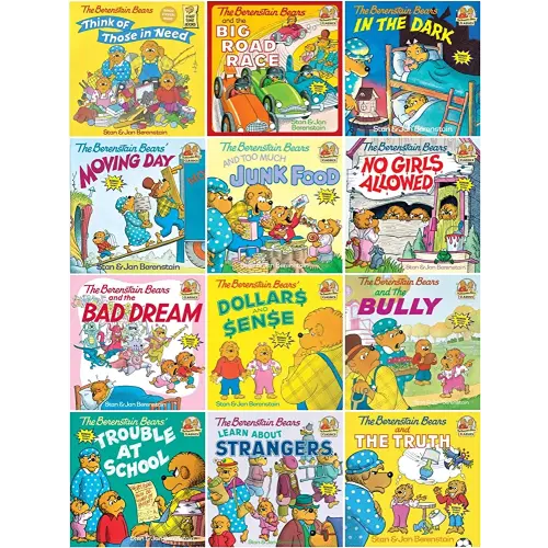 The Berenstain Bears Collection (12): The Berenstain Bears and Too Much Junk Food; the Berenstain Bears Learn About Strangers; Berenstain Bears & the Bully; Berenstain Bears Moving Day; Berenstain Bears Dollars and Sense; No Girls Allowed (An Unofficial B