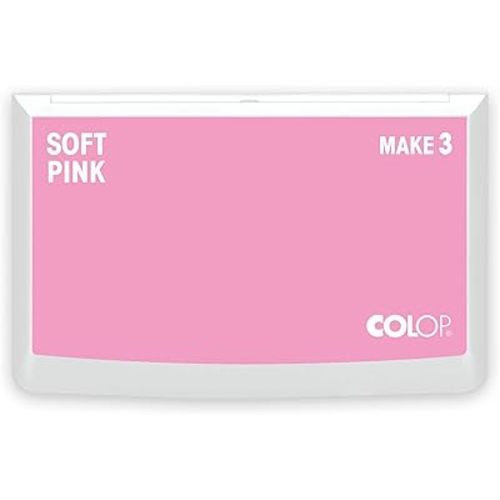 COLOP Make Series, Ink Stamp Pads, with Non-Toxic Premium Ink, Water-Based Acid-Free (Soft Pink, Make 3-3-1/2" x 6-1/4")