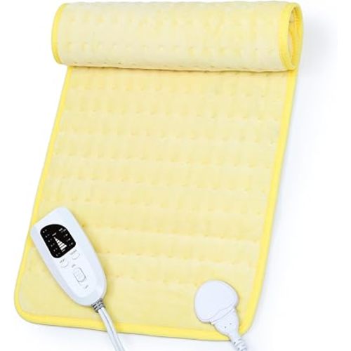 Heating Pad,Electric Heating Pads,Heating Pad for Back,Yellow,24x12 Inch