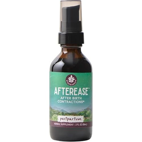 WishGarden Herbs AfterEase Drops for Postpartum Cramps & After-Birth Contractions – Liquid Herbal Supplement – Women's Postpartum Essential – 4 oz
