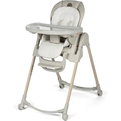 Maxi-Cosi Minla 6-in-1 High Chair for Babies & Toddlers, Portable Foldable Highchair, EcoCare Fabric, 9 Heights, 5 Reclines, 4 Tray Positions, Classic Oat