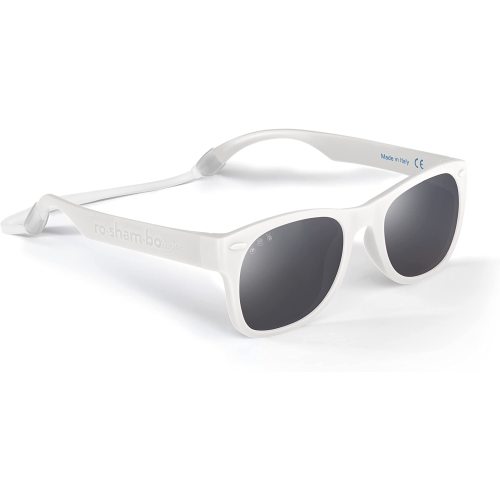 ROSHAMBO Unbreakable Baby Sunglasses with Strap BPA-free – Girls Boys 0-24 months Infants – Polarized Lens, Assembled in USA