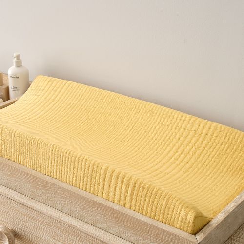 Organic Cotton Matelasse Changing Pad Cover (Jojoba Colorway)