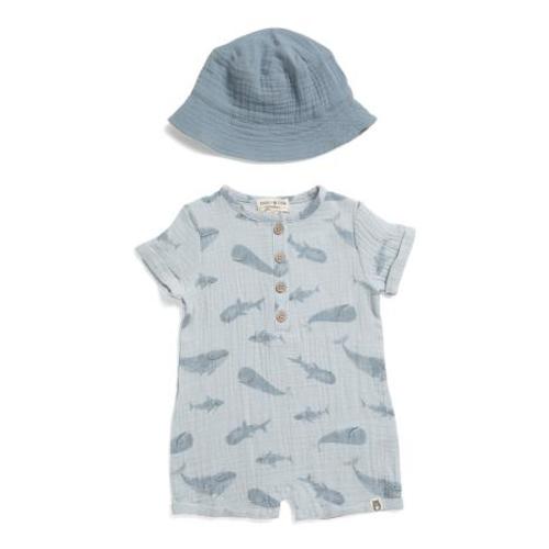 Newborn Boys Whale Romper With Bucket Hat | Kids & Baby | TJ Maxx