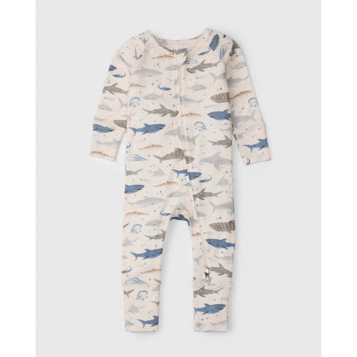 Baby Sleeper in TENCEL™ Lyocell - Smiley Sharks