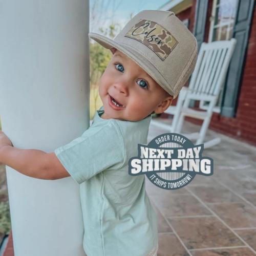 Personalized Snapback Hat | Infant and Youth, Camo- Style BR - CAMO