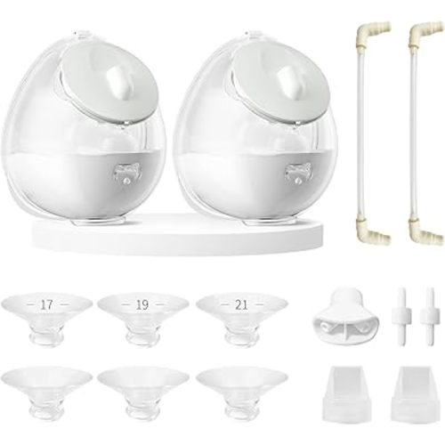 Milk Express Cup, Wearable Breast Pump Milk Collection Cups, Hands Free Milk Collector Compatible with Spectra S1 S2 9 Plus, Medela, Lansinoh, Wearable Breastmilk Containers, 24mm Baby CaraCups, 2Pack