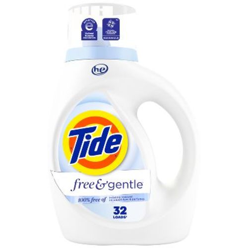 Tide Free Liquid Laundry Detergent - 42 fl oz: 32 Uses, Concentrated Formula, High Efficiency, Dermatologist Tested
