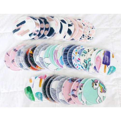 Washable Breast pads, cloth breast pads, bamboo breast pads, reusable breast pads, nursing pads, large breast pads, breast pads, baby shower
        , 
              3 pairs
