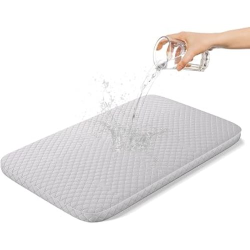 Baby Bassinet Mattress Compatible with Mika Micky/Baby Delight/Pamo Babe/ANGELBLISS Bassinet, Premium Foam, Rectangle Shaped, 20" x 33" x 2'', Gray