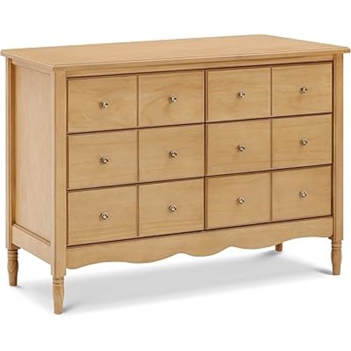 Namesake Liberty 6-Drawer Dresser in Honey, Fully Assembled, Greenguard Gold Certified, Smooth Glide, Adult and Child Nursery Dresser, Vintage/Apothecary Design