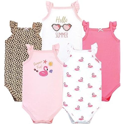 Hudson Baby Unisex Baby Cotton Sleeveless Bodysuits