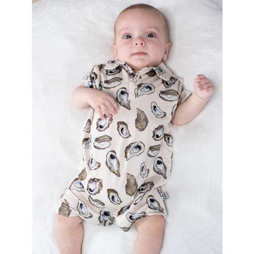 SS Polo Romper - Oysters – Goosies