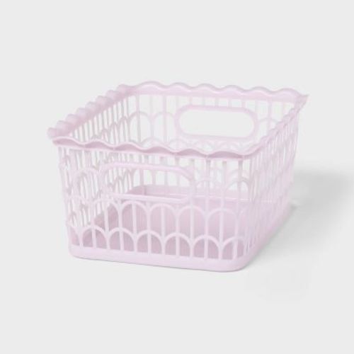 Wave Scallop Decorative Basket Small Purple - Brightroom™