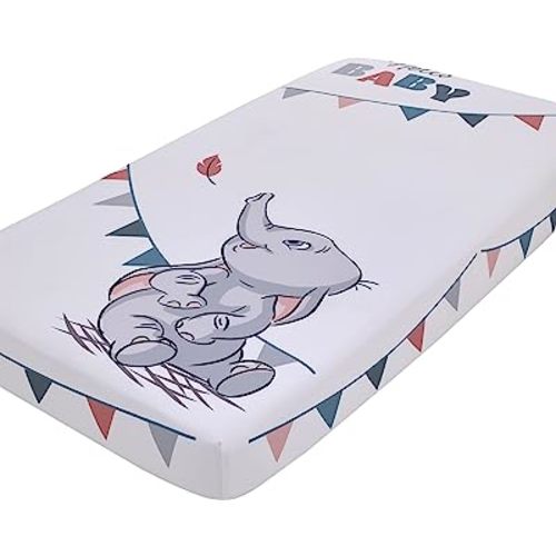 NoJo Disney Dumbo Gray Teal White Fitted Crib Sheet
Nursery, Hello Baby, Photo Op