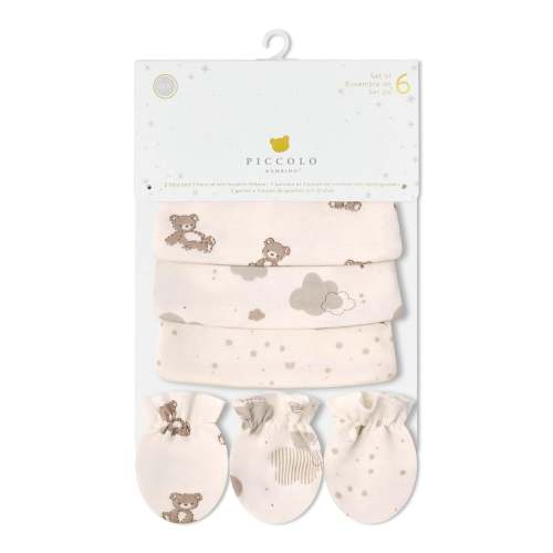 6pk Jersey Hat&mittens Rose