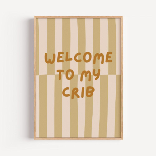 jujakidsco Funny Nursery Print: Welcome to My Crib