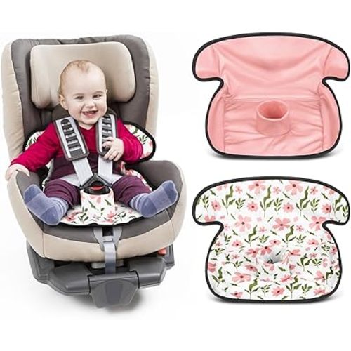2 Pack Floral Car Seat Protector for Potty Training Waterproof Piddle Pad Cover from Spillages Nappy Leaks Toilet Training Anti Slip Backing Strollers Carseat Liner for Toddlers Babies