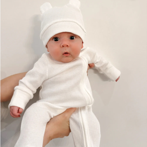 Luna + Luca Bear Waffle Set - White