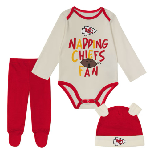 Infant Outerstuff Red Kansas City Chiefs Little Champ Three-Piece Set