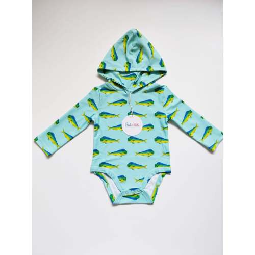 Blue Mahi - Sun Protective Hooded SunTide™ Bodysuit – Bub & Tide