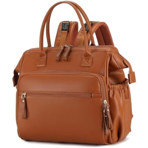 Large Diaper Bag Tote, 14 Pockets Stylish Baby Bag with Stroller Clips and 3 Insulated Pockets, Baby Shower Essentials