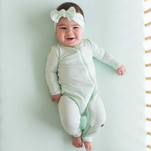 Zippered Romper in Mint, size 6-12 months