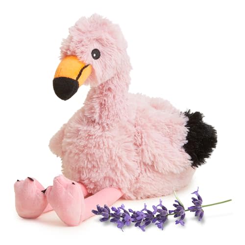 warmies Microwavable & Weighted Stuffed Animals, Flamingo - Heatable Plush, Stuffed Animal Heating Pad, Lavender Scented Plush for Cozy Snuggles, For Adults & Children (Boys, Girls, Babies & Toddlers)