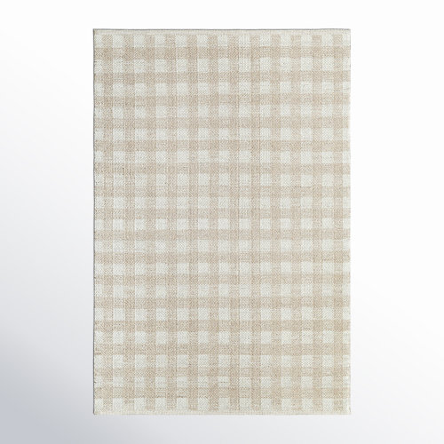 Lavande Plaid Wool Area Rug
