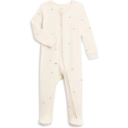 Colored Organics Baby Zip-Up Footed Sleeper with 2-Way Zipper - Newborn Organic Cotton Pajamas