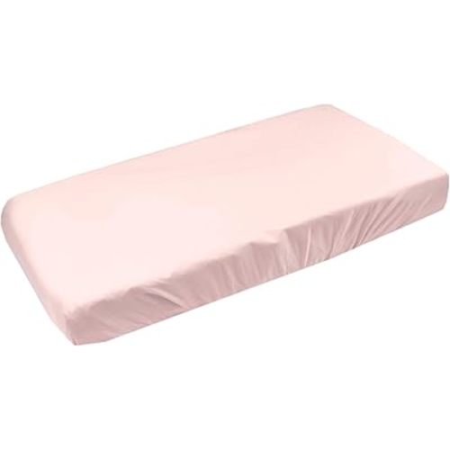Copper Pearl Premium Knit Changing Pad Cover Soft, Stylish, and Universal Fit for All Standard Diaper Changing Pads, Trendy Design Changing Pad Covers, Blush