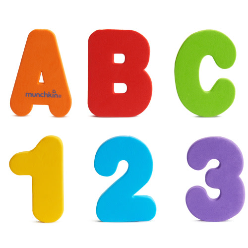 Munchkin Letters and Numbers Bath Toy, Unisex, Ages 3 and Up, 26 Count