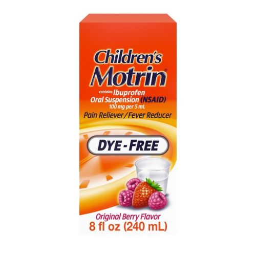 Motrin NSAID Children's Original Dye-Free Ibuprofen Liquid - Berry - 8 fl oz: 100mg Strength, Oral Use, 1 Pack
