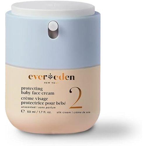 Evereden Protecting Baby Face Cream, 1.7 fl oz | No.2 Silk Cream | Clean Baby Care | Non-toxic and Fragrance Free | Clean Ingredients