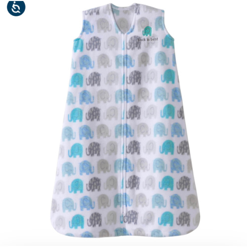 Elephant Print Micro-Fleece Wearable Baby Blanket | HALO