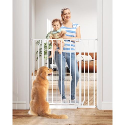 Baby Gate Auto Close, 29"-40" Dog Gate Indoor for Stairs & Doorways
