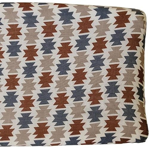 Mebie Baby Changing Pad, Western Aztec, 100% Muslin Cotton Changing Table Pad Cover for Baby Boy and Girl, Designer Nursery Decor Covers, Diaper Changing Pad Cover for Changing Station