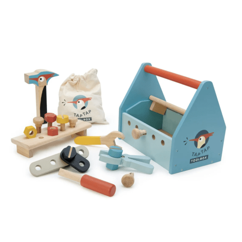 Wooden Tap Tap Tool Box Play Set