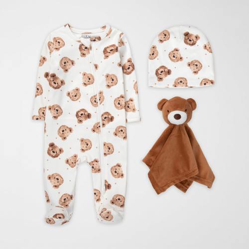 Baby Essentials Baby Unisex 3-pc. Baby Clothing Set, Color: Beige - JCPenney