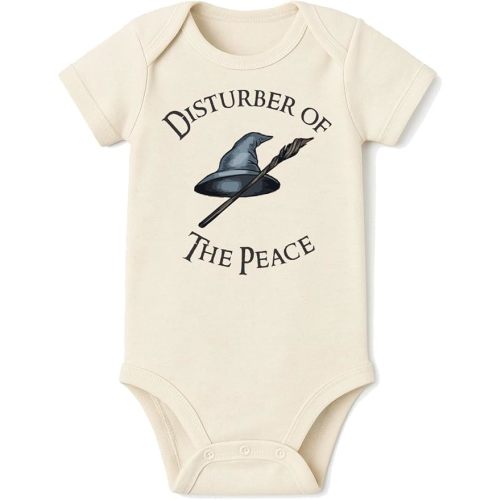 Brain Juice Tees Disturber Of The Peace Onesie® - 100% Cotton - Cream Color